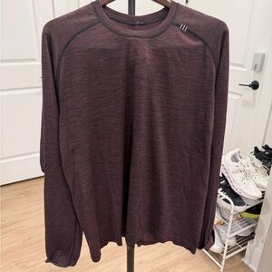 Lululemon Metal Vent Tech Long Sleeve Shirt Men’s Large Burgundy